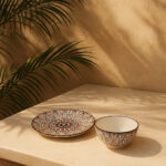 SOMii 18-Piece Ceramic Dinnerware Set (Mandala Design)