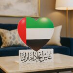 Heart-Shaped UAE Flag Desk Ornament
