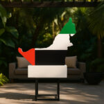 UAE Flag Map Display Table/Stand