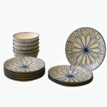 SOMii 18-Piece Ceramic Dinnerware Set (Mandala Design)