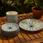 SOMii 18-Piece Ceramic Dinnerware Set (Mandala Design)