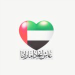 Heart-Shaped UAE Flag Desk Ornament