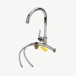 Complete Chrome Kitchen Faucet Set with Hoses