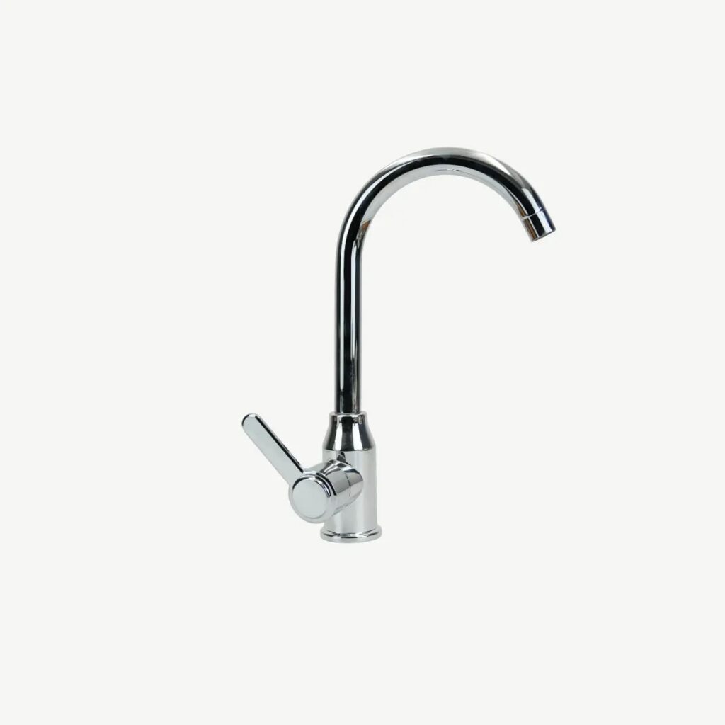 Sleek Single-Handle Chrome Basin Faucet