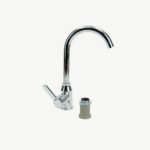 Sleek Single-Handle Chrome Basin Faucet