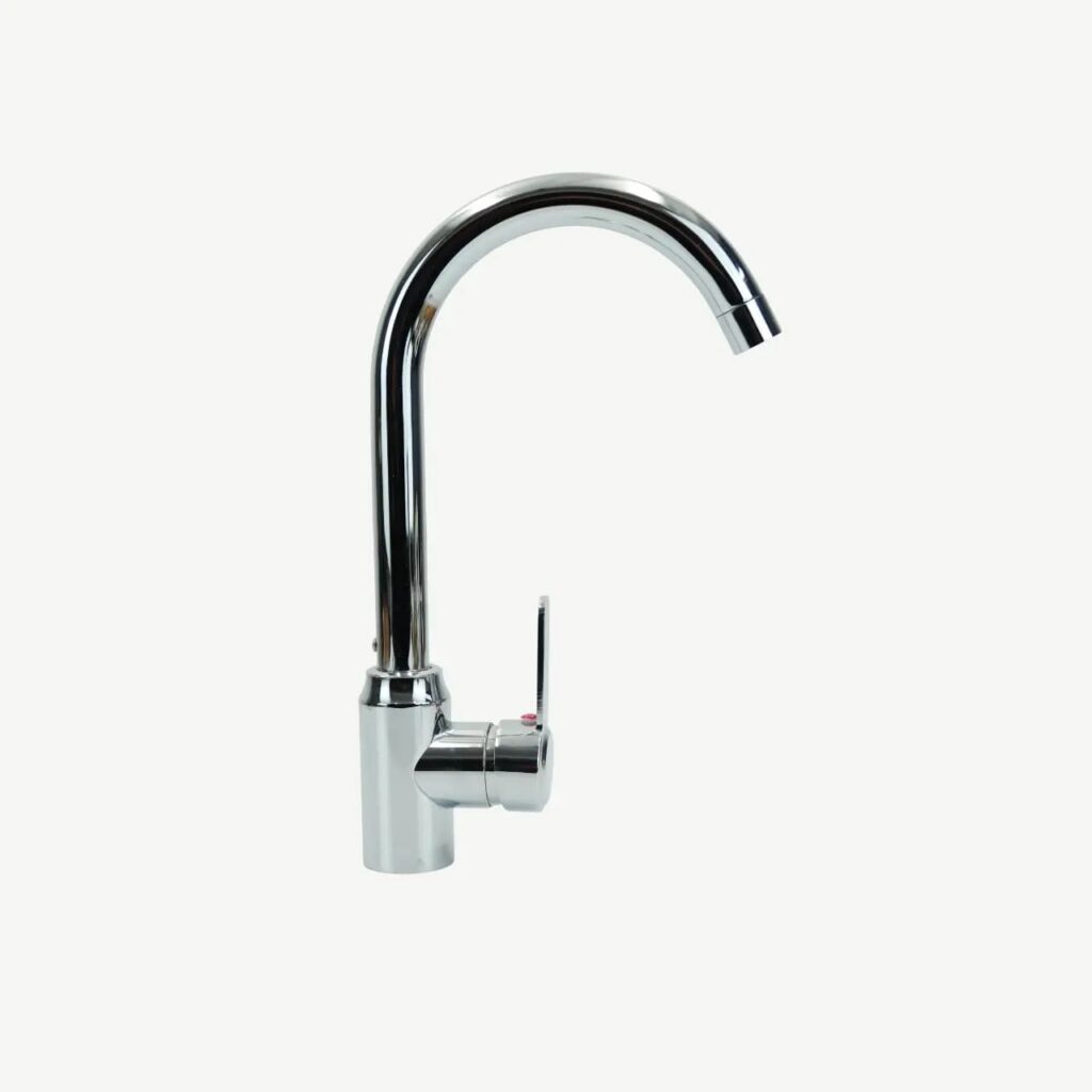 Modern High-Arc Chrome Kitchen Faucet
