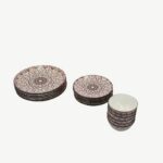 SOMii 18-Piece Ceramic Dinnerware Set (Mandala Design)