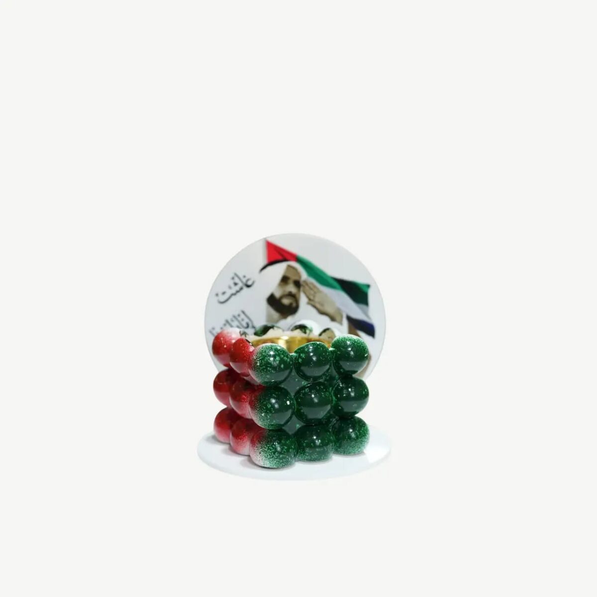 UAE Flag Bubble Candle Holder