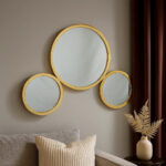 Decorative Triple-Circle Wall Mirror