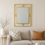 Geometric Rectangular Wall Mirror