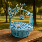 Blue Baby Boy Gift Basket Hamper