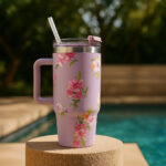 Floral Print Hydration Tumbler (40 oz)