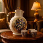 Modern Geometric Arabic Coffee Dallah Set