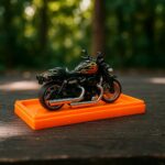Die-Cast Flaming Cruiser Motorcycle Model