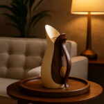 Sculpted Wooden Handle Serving Pitcher