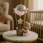 Baby Girl Teddy Hot Air Balloon Gift
