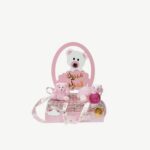 Buy the Baby Girl Teddy Bear Gift Hamper from Lazood. Pink keepsake box filled with favors and decorated with teddy bears.