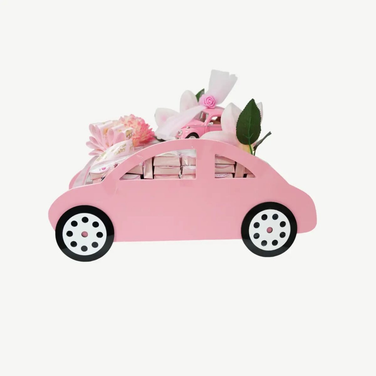 Pink Baby Girl Gift Car Hamper