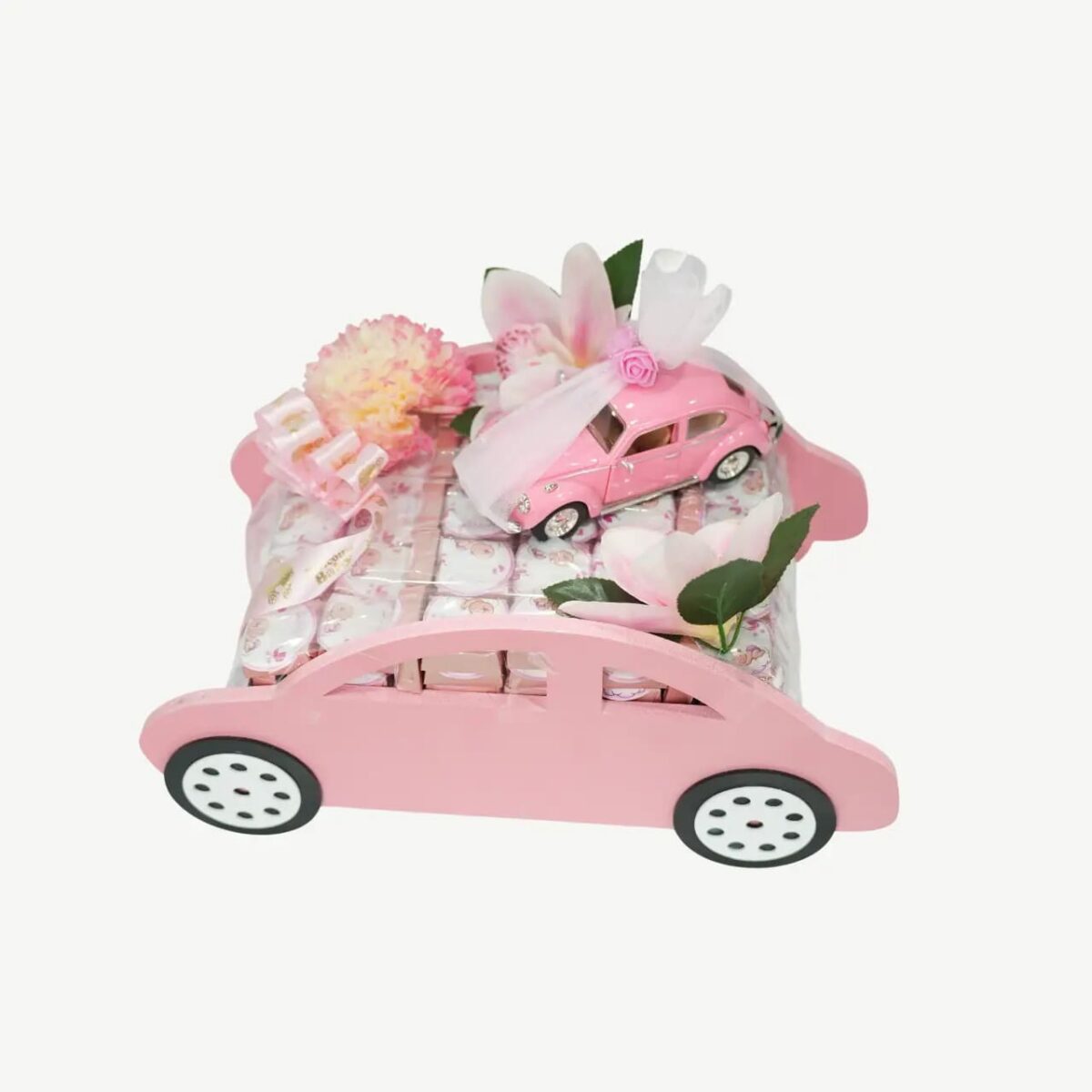 Pink Baby Girl Gift Car Hamper