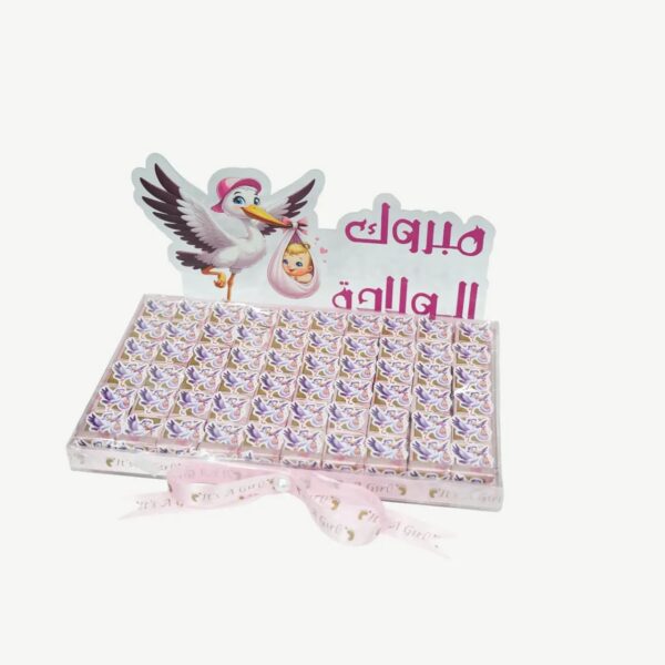 Stork Baby Girl Announcement Hamper