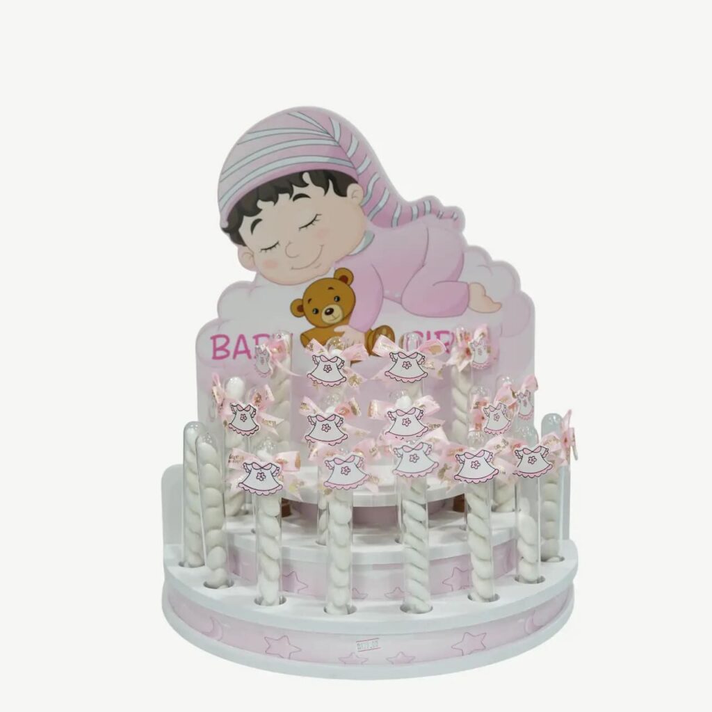 Baby Girl Favor Display Centerpiece