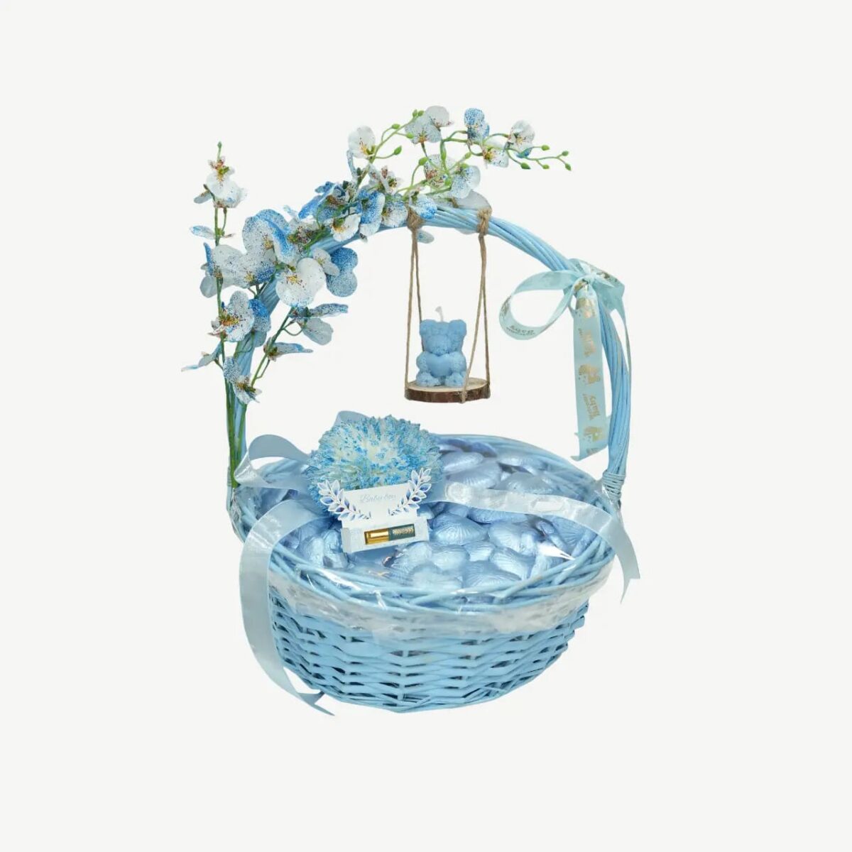 Blue Baby Boy Gift Basket Hamper