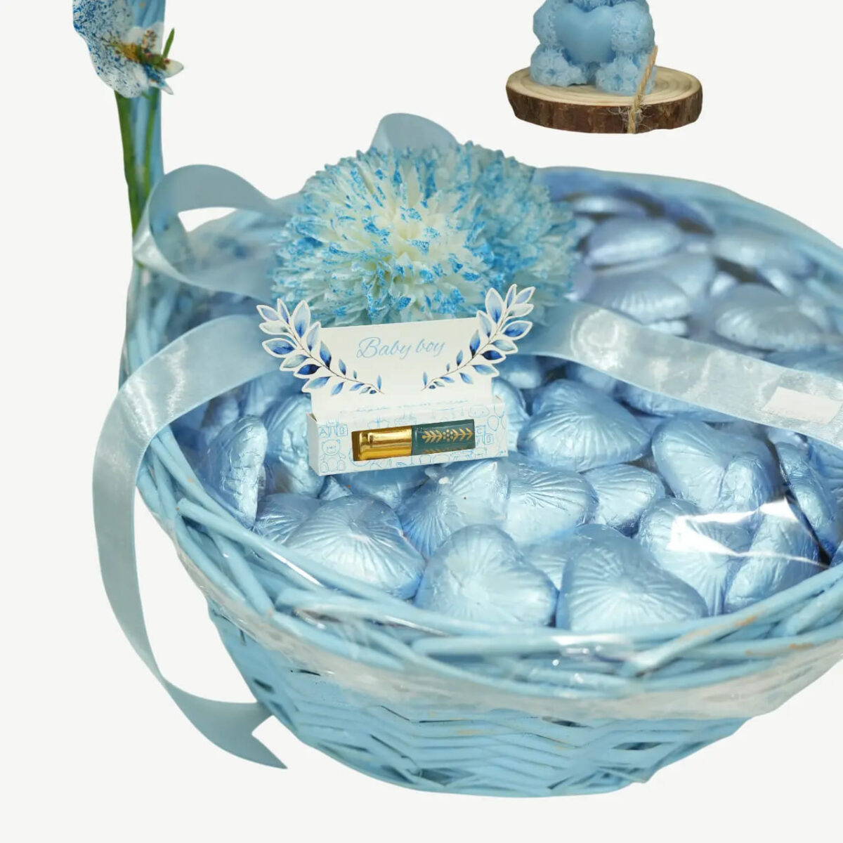Blue Baby Boy Gift Basket Hamper