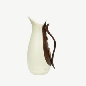 Sculpted Wooden Handle Serving Pitcher