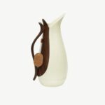 Sculpted Wooden Handle Serving Pitcher