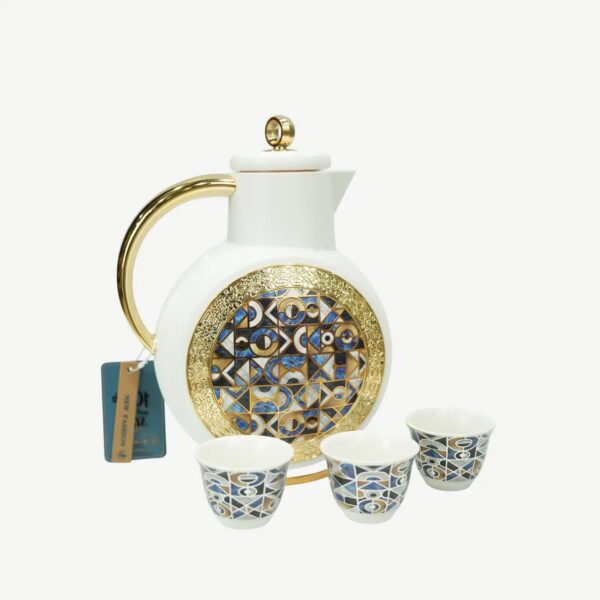 Modern Geometric Arabic Coffee Dallah Set