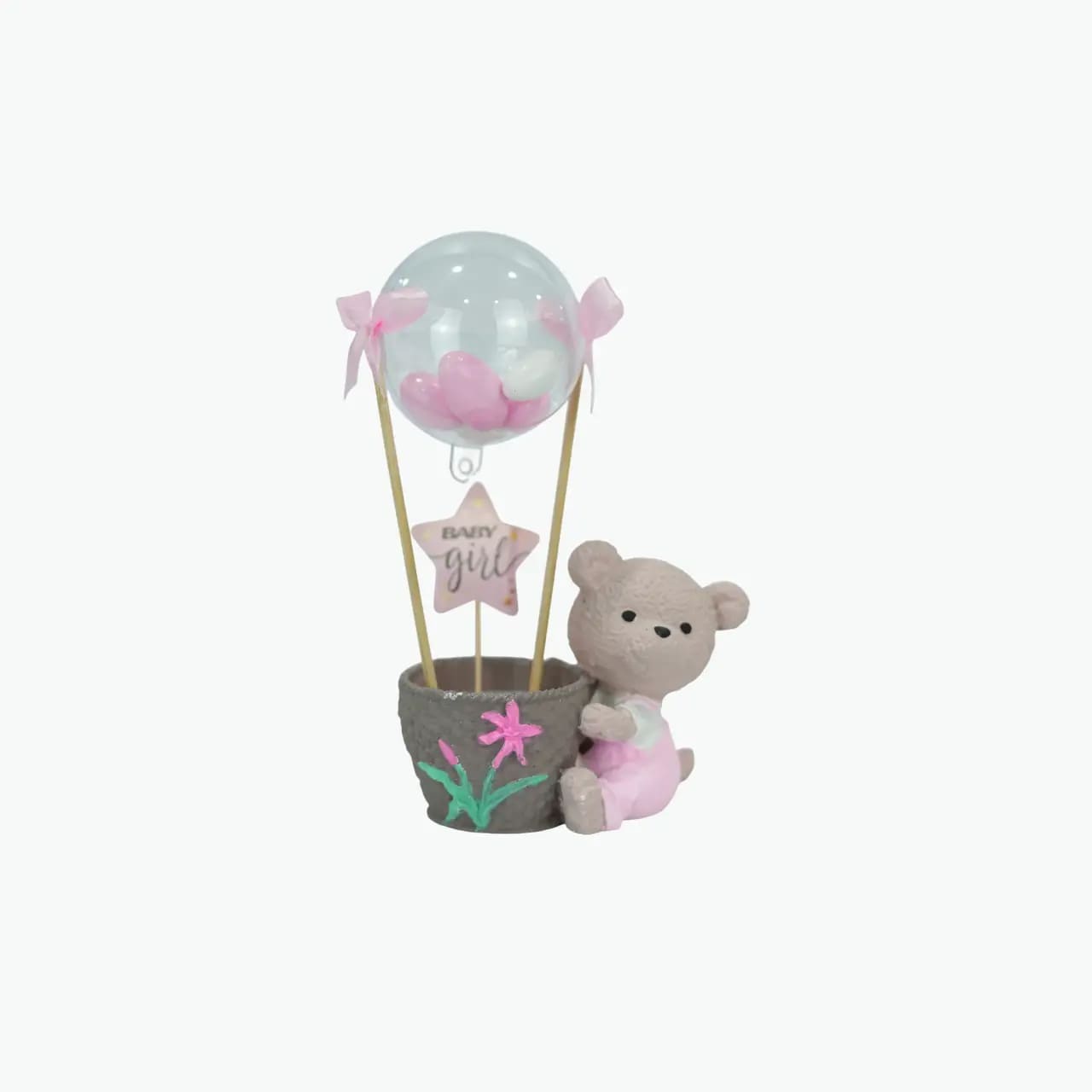 Baby Girl Teddy Hot Air Balloon Gift Baby Girl Teddy Hot Air Balloon Gift