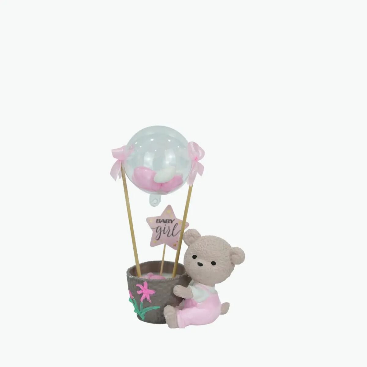 Baby Girl Teddy Hot Air Balloon Gift