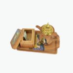 Wooden Incense Burner and Tray Set