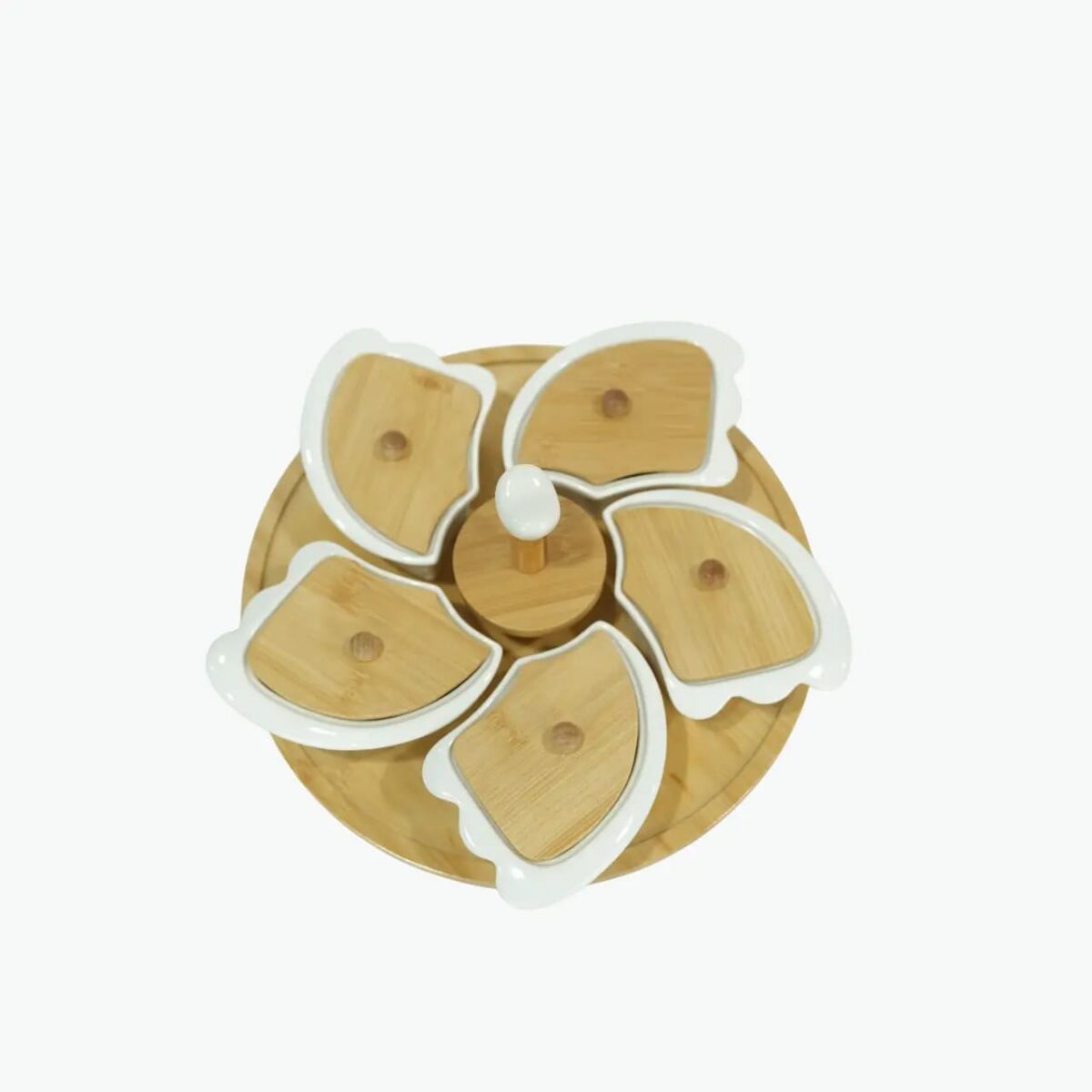طقم مقبلات سيراميك أبيض