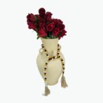 Vase, Prayer Beads, and Flowers Decor Set