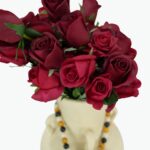 Vase, Prayer Beads, and Flowers Decor Set