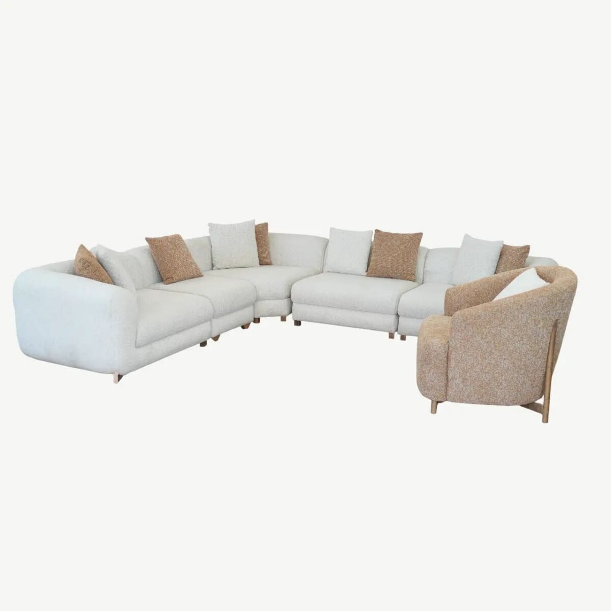 Serena Plush Sectional Corner Sofa