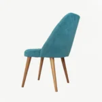 Turquoise Dining Chair Made of Beechwood