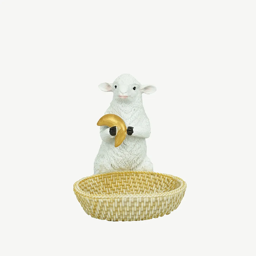 Decorative Sheep Figurine with Serving Dish Decorative Sheep Figurine with Serving Dish