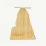 Wooden Serving Table with Traditional Burqa Lady