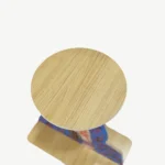 Wooden Serving Table with Traditional Burqa Lady