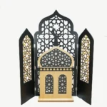 Foldable 3-Panel Room Divider and Prayer Mihrab
