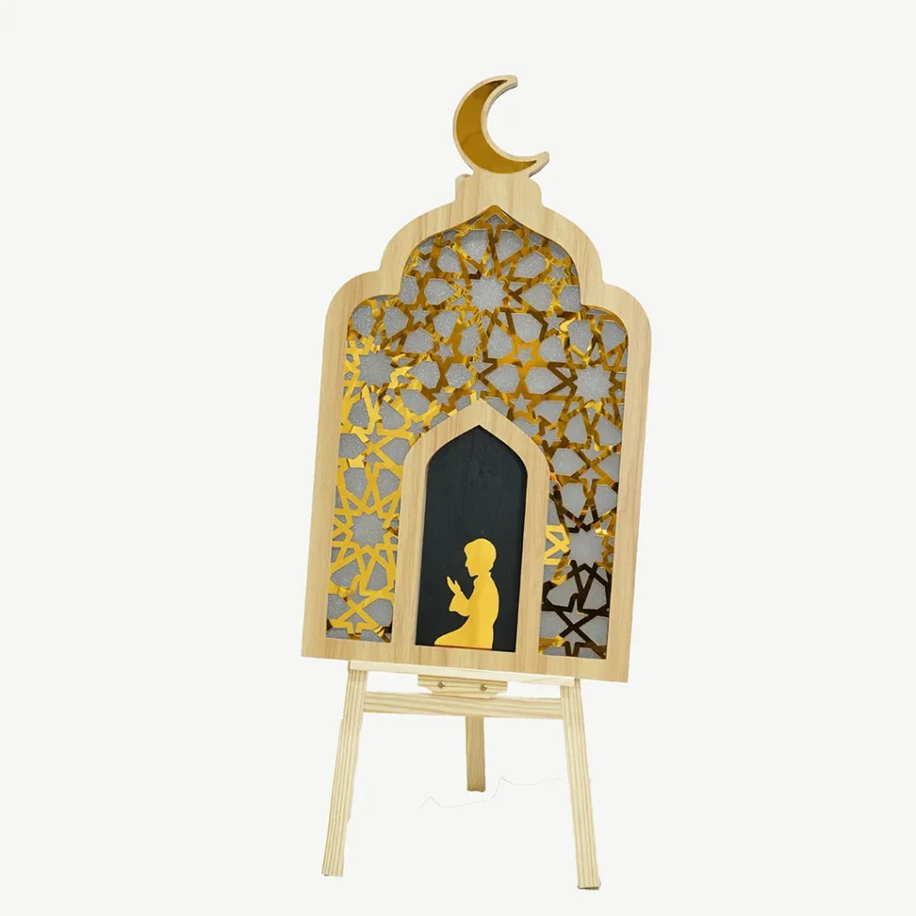 Wooden Sign for Welcoming Ramadan