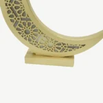 3D Illuminated Wooden Ramadan Crescent Model