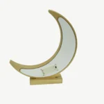 3D Illuminated Wooden Ramadan Crescent Model