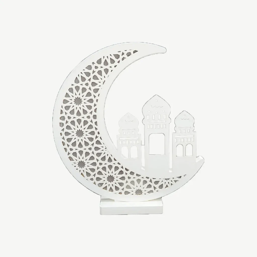 3D Wooden Ramadan Crescent