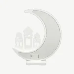 هلال رمضاني مع مسجد ثلاثي الأبعاد