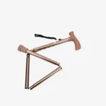 4-Section Folding Walking Cane with Wooden Handle