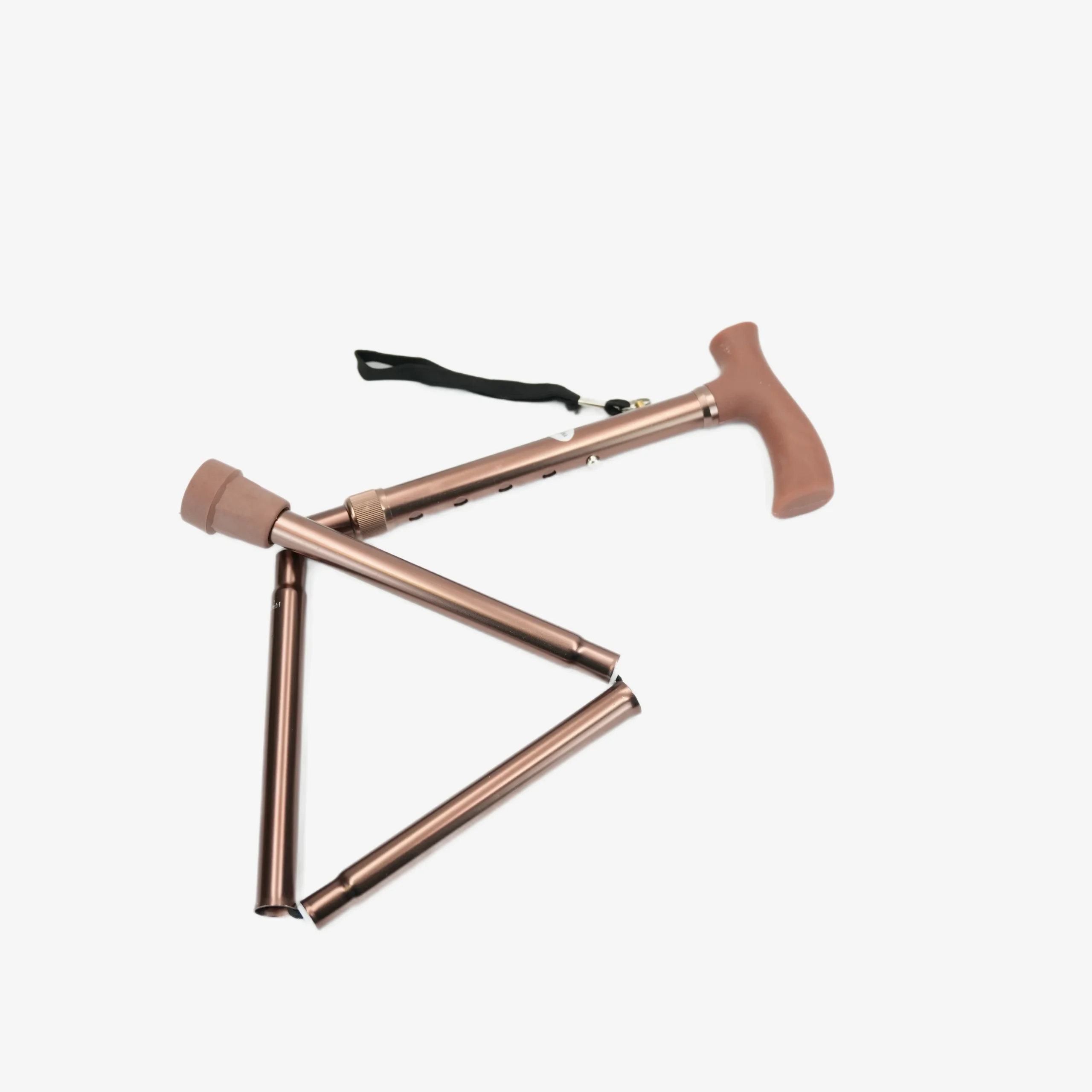 4-Section Folding Walking Cane with Wooden Handle 4-Section Folding Walking Cane with Wooden Handle