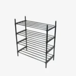 4-Tier Easy Installation Stainless Steel Shoe Rack